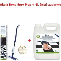 Bona Spray Mop  a čistič náplň na dlaždice 4l - akcia 2v1